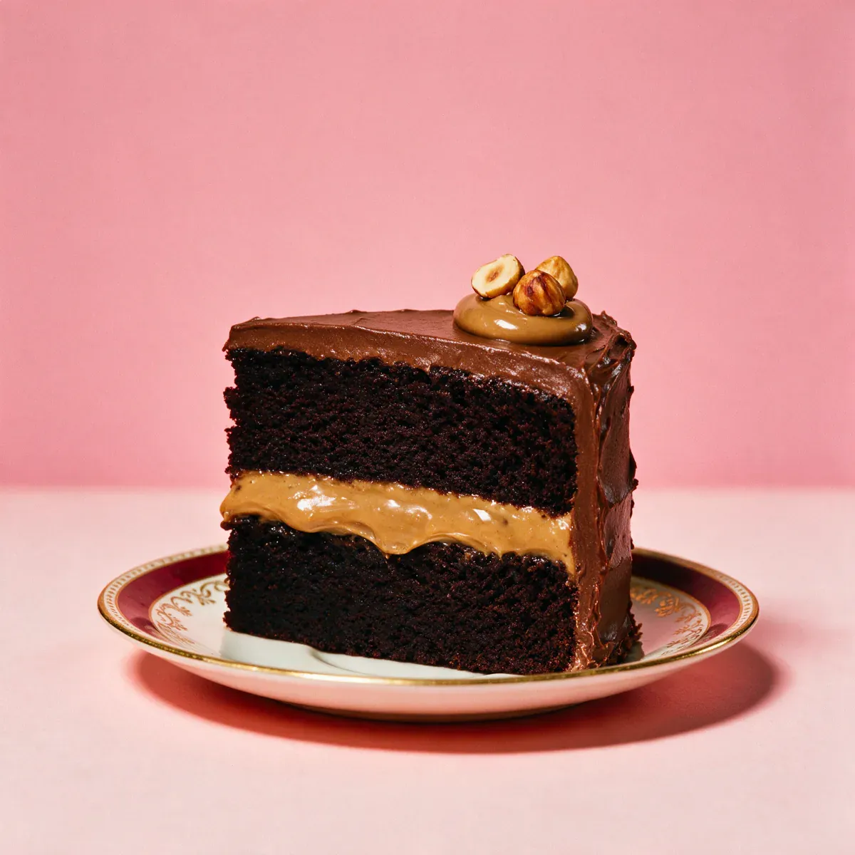 Butter Bar cake filled with nutella
