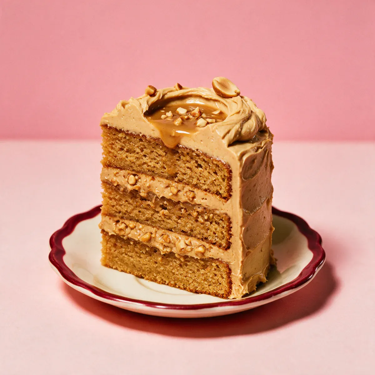 Butter Bar cake filled with peanut butter