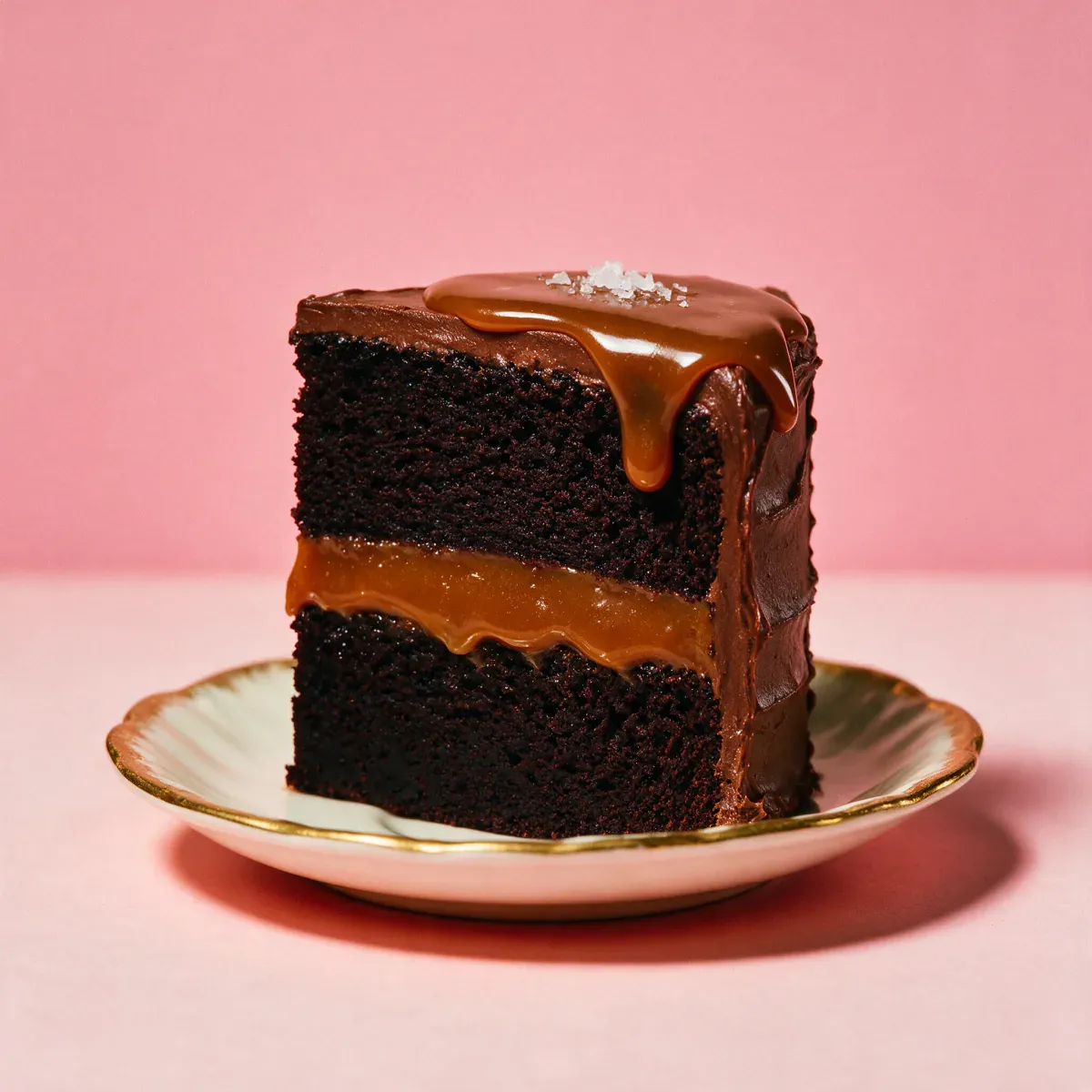 Butter Bar cake filled with salted caramel